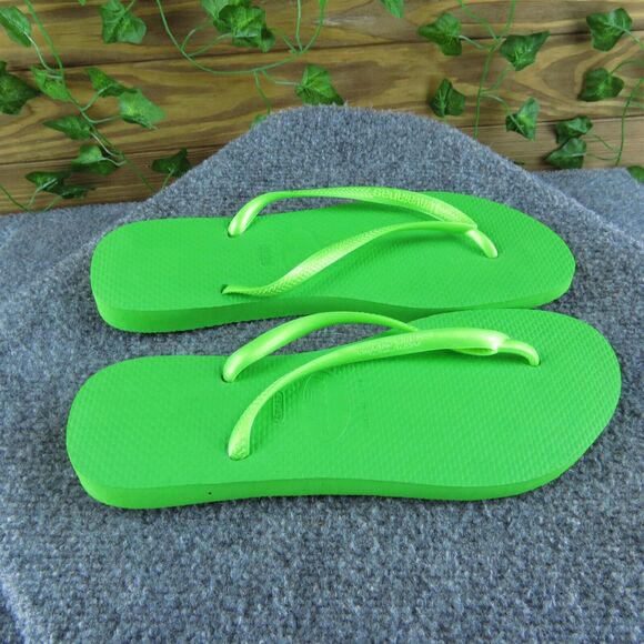 Havaianas Men's Slim Lime Flip Flop Green Synthetic Size 9M Gently Used 2025 - Picture 3 of 6
